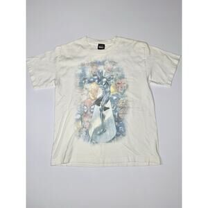 Vintage Marvel Silver Surfer Mad Engine Shirt Mens Small White Graphic Tee Comic